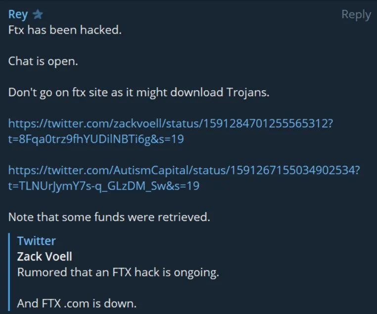 takian.ir ftx alleged hack 2
